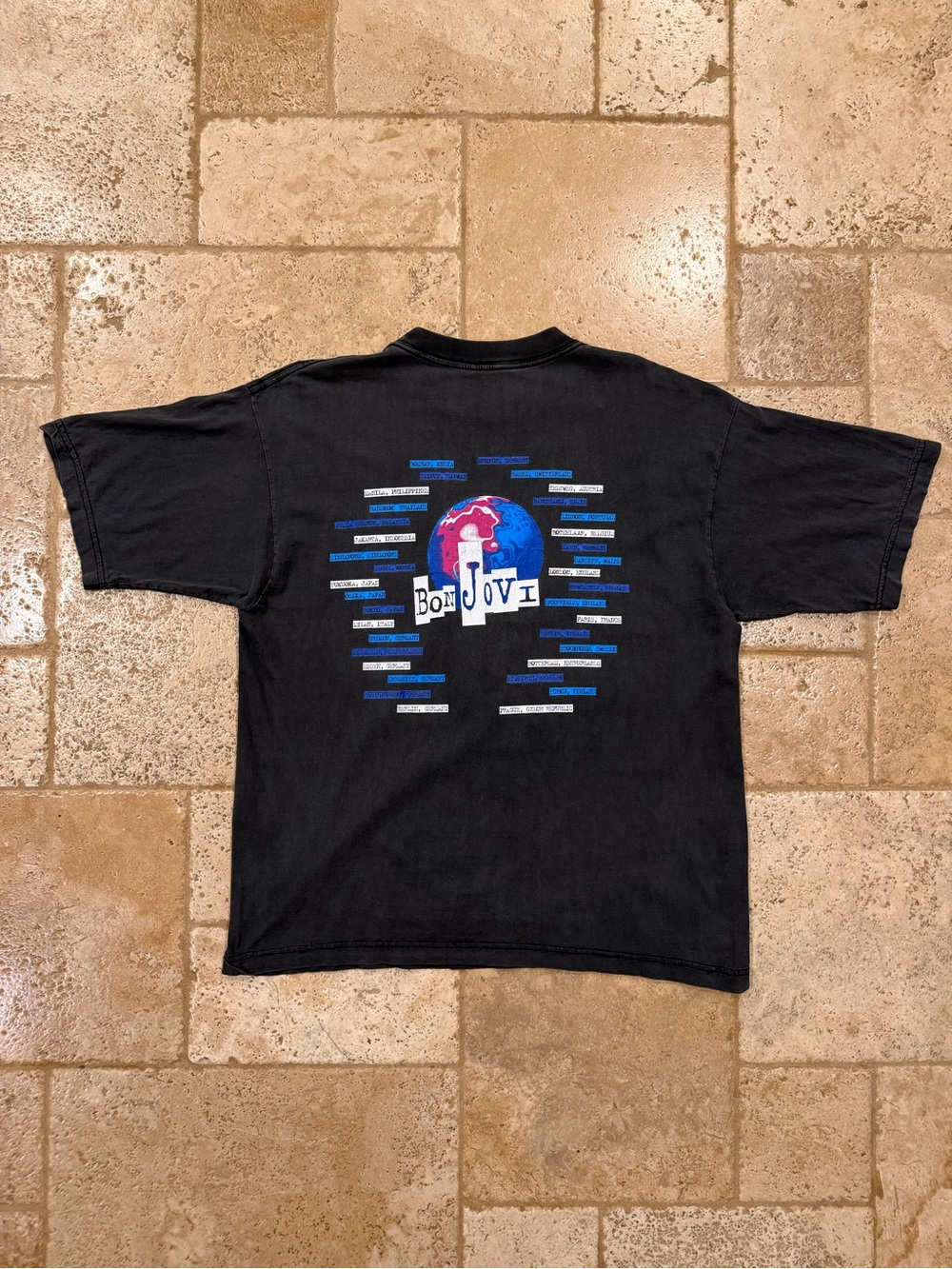 Vintage Bon Jovi 1995 World Tour Faded Band Tee - Picture 9 of 15